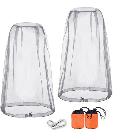 Mosquito Head Net 2pcs Face Mesh Cover Large Head Protecting Net for Outdoor Protect from Fly Screen Mosquito Gnat Bug