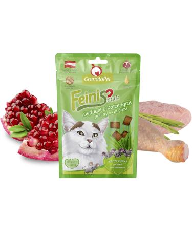 Granatapet Feinisnack Poultry & Cat Grass - Healthy Cat Treats Without Cereals & Sugar 50g - Digestible Snacks for Playful Cats - Buy Online on SooperMarket.com