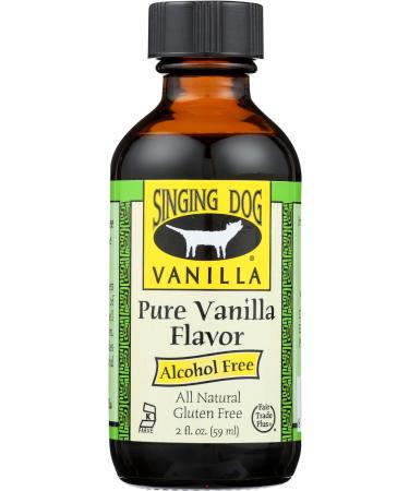 Singing Dog Vanilla, Pure Vanilla Flavor Alcohol Free, 2 Fluid Ounce Bottle 2 Fl Oz (Pack of 1)
