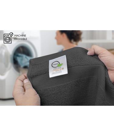 Softolle Premium Wash Cloths - Pack of 12 Luxury 100% Combed Ring Spun Cotton Face Towels - Ultra Soft & Highly Absorbent - 13 x 13 Inches - Grey - Buy Online on SooperMarket.com