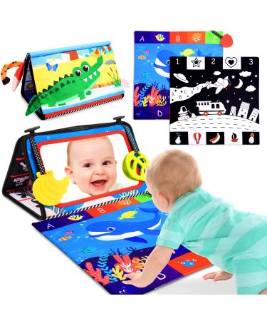 Happykidsclub Baby mirror with crackling baby toy 0-12 months Poetry Toy Baby 1 2 year unbearable fabric book baby sensors montessori toy baby gift for birth young girls animal