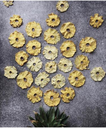 Dried Pineapple Rings - Premium Dehydrated Cocktail Garnishes - 15 Servings (60g Approx) - Buy Online on SooperMarket.com