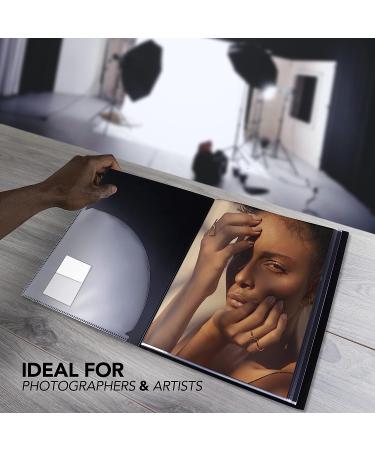 Itoya Art ProFolio 9x12 Black Portfolio Binder with Plastic Sleeves - 48 Pages, Clear Protectors - Art Presentation Book for Display and Storage - Buy Online on SooperMarket.com