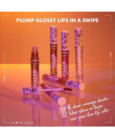 NYX Filler Instinct Plumping Lip Polish - Let's Glaze | Clear Lip Plumper Gloss - Buy Online on SooperMarket.com