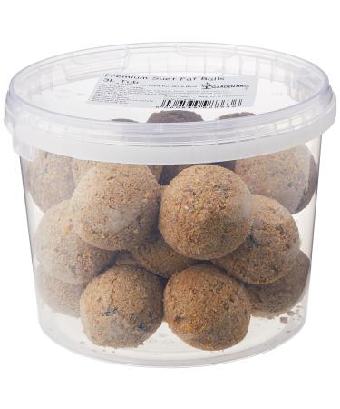Garden Ting Premium Suet Fat Balls for Wild Birds 3 Litre Tub black 3 Count (Pack of 1)