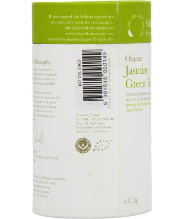 Solaris Tea Organic Loose Jasmine Green Tea 100g - Whole Leaf, Pack of 1 - Buy Online on SooperMarket.com