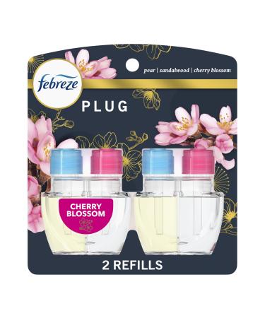 Febreze Odor-Fighting Fade Defy PLUG Air Freshener Cherry Blossom 25.7ML. Oil Refill 2 Count