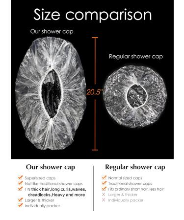 10Pcs XL Disposable Shower Cap for Long Braids & Dreadlocks - Oversized Processing Cap for Black Women - 10 Count - Buy Online on SooperMarket.com