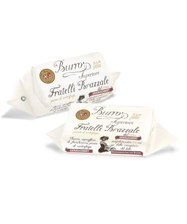 Awarded raw milk butter made of tube cream cream 84% fat content - butter superior fratelli brazzale from Italy salted butter smoked (smoking)