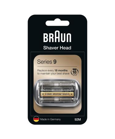 Braun Series 9 Electric Shaver Replacement Head - 92M - Compatible with All Series 9 Electric Razors 9290cc, 9291cc, 9370cc, 9293s, 9385cc, 9390cc, 9330s, 9296cc