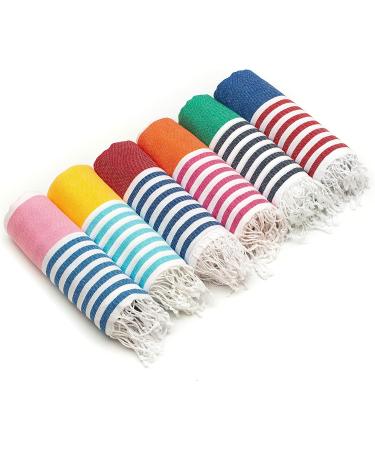 HAVLULAND Turkish Cotton Beach Towels - Pack of 4 | Quick Dry, Sand Free, Oversized Towels for Bath, Pool, Swim, Yoga, Gym | Extra Large Travel Blanket | Adult Cruise Essentials - Buy Online on SooperMarket.com