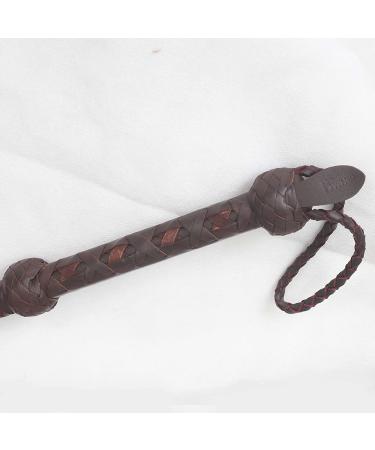 6ft 8 Plait Dark Brown Cowhide Leather Bullwhip - Indiana Jones Style - Buy Online on SooperMarket.com