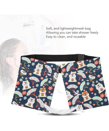 Elastic Drain Holder Bag for Mastectomy - Adjustable Length Cute Dog Pattern Cartoon Design - Buy Online on SooperMarket.com