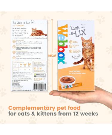 Cat Treats bundle contains Lick e Lix Chicken Webbox Licky Lix Kitten Treats and Snacks Lick-e-Lix Pack of 7 x 5's - Total 35 x 15g sachets and our Silvervine Chew Sticks - Buy Online on SooperMarket.com