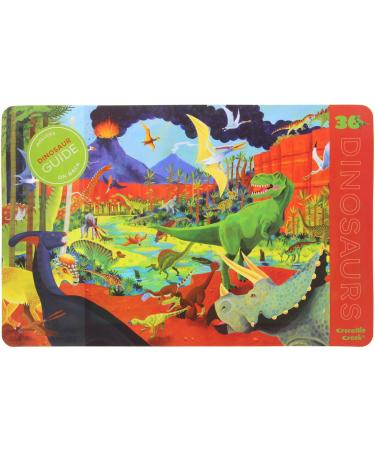 Crocodile Creek 36 Animals/Dinosaurs 2-Sided Placemat Green