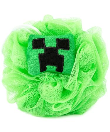 Minecraft Kids Bath Character Loofah Microfiber Green Mojang