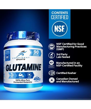 CONFIDENT SPORTS - 100% Pure Micronized Pharmaceutical Grade Glutamine Powder 125 Gram 25 Servings 25 Servings (Pack of 1) - Buy Online on SooperMarket.com