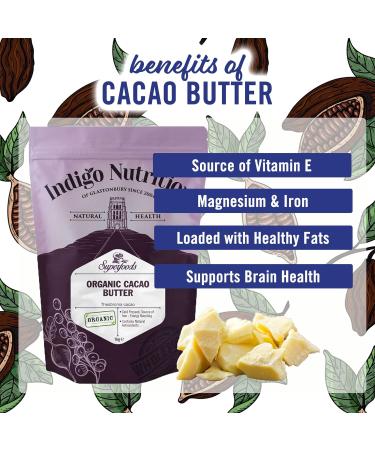 Indigo Herbs Organic Cacao Butter 250g Pure, Raw, Unrefined | Pack of 1 - Buy Online on SooperMarket.com