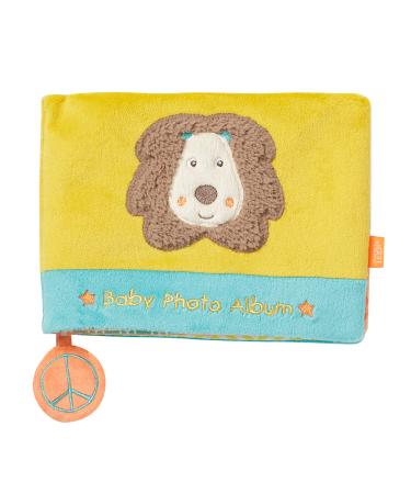 Fehn 066333 Lion Photo Book Soft Picture Book to Memorise Faces and Learn Names for Babies and Toddlers from Newborns Upwards Dimensions : 20 X 15 cm Multicoloured