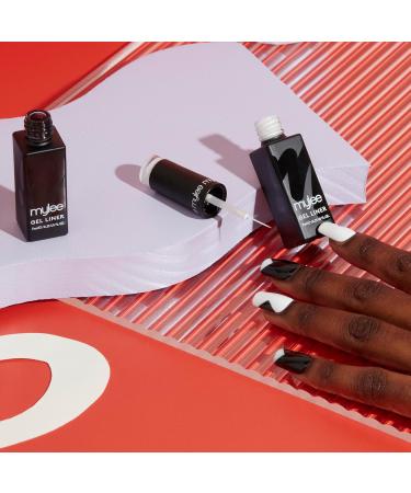 Mylee Liner Gel Nail Polish 7ml Monochrome Canvas With Built-In Nail Art Brush - UV/LED Soak-Off Nail Art Manicure Pedicure for Professional Salon & Home Use - Long Lasting & Easy to Apply MGL-DUO-01 - Monochrome Canvas Duo - Buy Online on SooperMarket.com