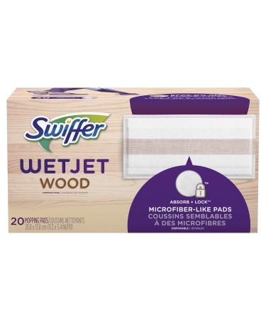 Swiffer WetJet Mops for Floor Cleaning, Hardwood Floor Cleaner Spray Mop Pad Refill, 20 Count