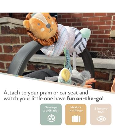 Nuby 89075 Animal Adventures Interactive Sensory Toy - Birth Suitable Spiral Stroller Activity - International Shipping Available - Buy Online on SooperMarket.com