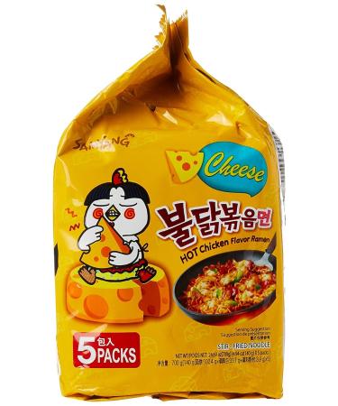 Samyang Cheese Variety Hot Chicken Ramen Noodles - Spicy Chicken & Cheese Flavor 140g | International Shipping Available - Buy Online on SooperMarket.com