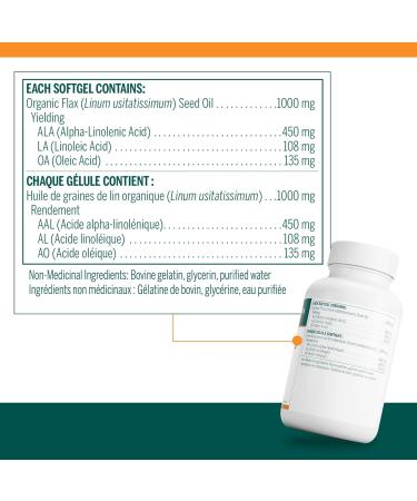 Genestra Brands - Flax Oil Capsules - Made with Organic Flax Seed Oil - Essential Fatty Acids for Good Health Maintenance - 90 Softgel Capsules - Buy Online on SooperMarket.com