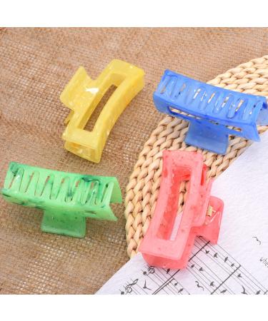 8 PCS 3.5 Inch Hair Claw Clips Set for Women - Rectangle Claw Clips for Thick Hair - Buy Online on SooperMarket.com