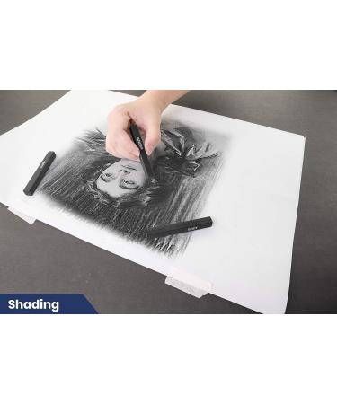 Pacific Arc Compressed Charcoal Sticks Soft 12 Pack - Ideal for Drawing, Sketching, and Shading - Buy Online on SooperMarket.com