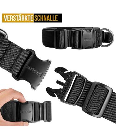 OneTigris Dog Collar with Metal Buckle for Dogs - Durable Black Collar (Medium) - International Shipping Available - Buy Online on SooperMarket.com