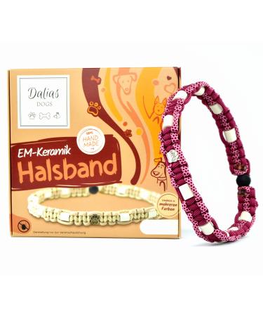 EM ceramic collar for dogs & cats - made to measure EM band original US paracord (61-70 cm raspberry) 61-70 cm raspberry