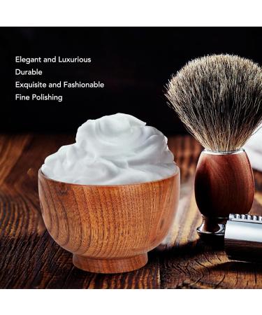 Premium Wooden Shaving Bowl Cup - Men's Grooming Tool for Foam & Soap | Perfect Gift for Fathers - Buy Online on SooperMarket.com