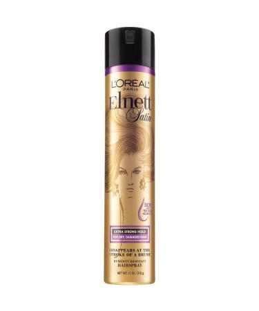 L'Oreal Paris Elnett Satin Precious Oils Hairspray 11 Ounce (1 Count) Argan Oil Unscented 11 Ounce (Pack of 1)