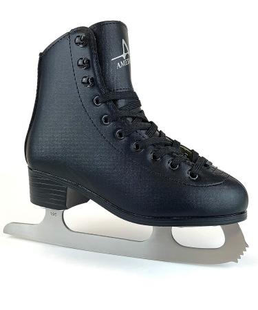 American Athletic Boy's Tricot Lined Figure Skates 8 Black | Shop Now - Buy Online on SooperMarket.com