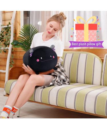 Mewaii 16 Black Axolotl Plush Pillow - Soft Stuffed Animal Squishy Toy for Adults and Kids - Buy Online on SooperMarket.com