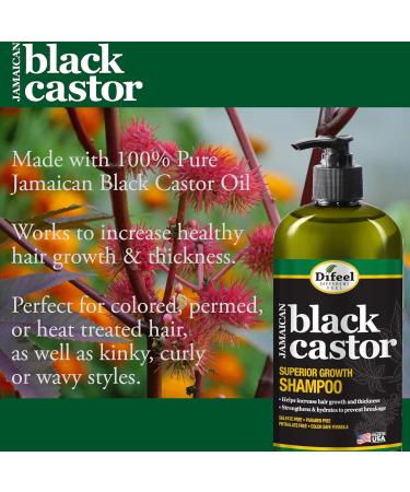 Difeel Superior Growth Jamaican Black Castor Shampoo & Conditioner Gift Set | 12 oz | 2-PC Boxed Set - Nourish & Strengthen Hair - Buy Online on SooperMarket.com
