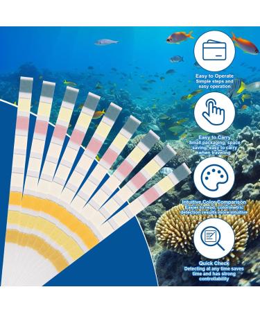 Buy Aorops 9-in-1 Aquarium Test Strips - 100 Pieces for Accurate Water Testing | Nitrate Nitrite Hardness pH & More - Ideal for Fish Tanks - Buy Online on SooperMarket.com