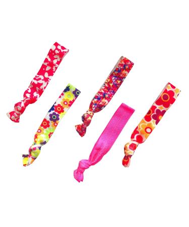 Syleia Hand-Knotted Hair Ties Set - 100 Pieces for All Hair Types | No Crease, Printed & Solid Colors - Buy Online on SooperMarket.com