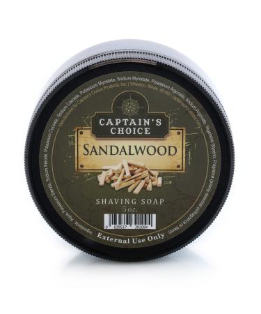 Captain's Choice Sandalwood Shaving Soap 5 Ounces
