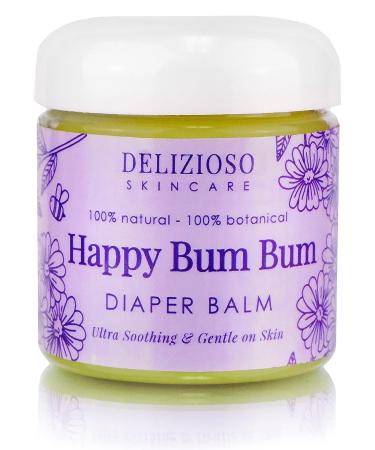 Happy Bum Bum Diaper Baby Balm - 100% Natural Calendula Chamomile Lavender Herbal Infused Moisturizer - for Eczema & Dry Skin - Handmade & Cruelty-Free - 4 oz - Buy Online on SooperMarket.com