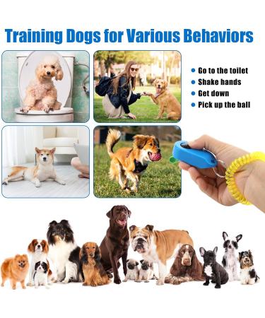 Dog Training Clickers Finger Loop 2 PCS Reinforces Positive Behaviour Train Clicker Aid Tool Professional Effective Trainer Tools Comfortable Grip Suitable for Dogs Puppies Cats Pets Black and Blue - Buy Online on SooperMarket.com
