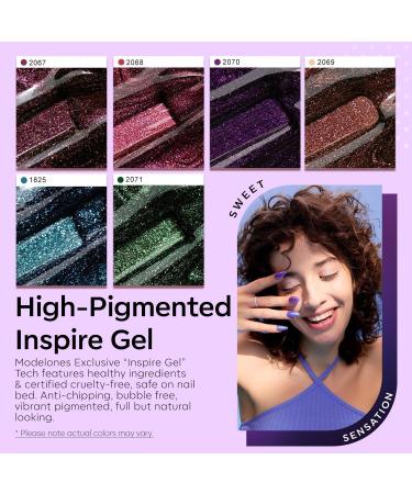Modelones Chameleon Gel Nail Polish Set - 6 Colors Aurora Gel Polish Kit Glitter Blue Green Purple Red Brown Gel Polish Soak Off LED Nail Lamp Gel Nail Kit Home Gifts DIY Salon for Women - Buy Online on SooperMarket.com