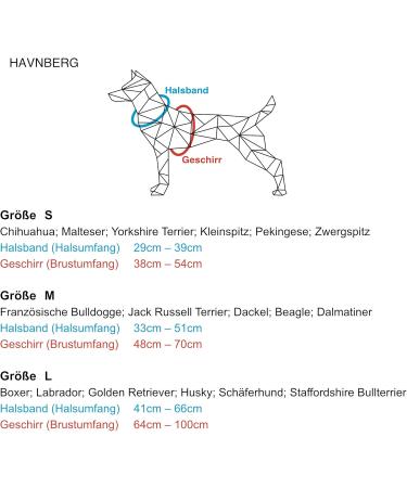 Havnberg Dog Harness - Stylish & Adjustable Breastware for Small Medium & Large Dogs | Available in Black Red Turquoise and Navajo Design | Sizes S M L - Buy Online on SooperMarket.com