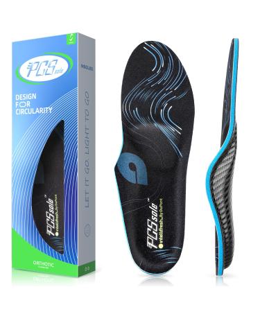 PCSSole orthopedic insoles for work shoes leisure sports comfort comfort for men and women shoe inserts for flat feet plantar fasciitis heel spur foot pain EU47-48 (30.5cm) update-black