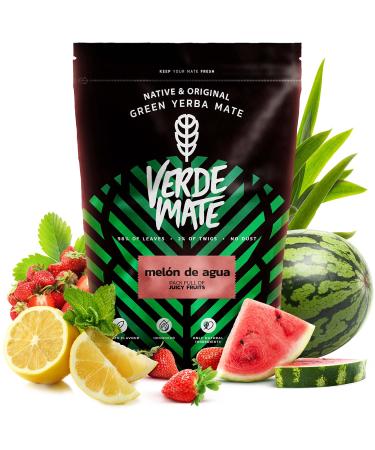 Verde Mate Green Mel n de Agua 0 5 kg | Mild watermelon yerba mate 500 g | Highly stimulating | Devoid of intense bitterness | Fine yerba mate tea from Brazil