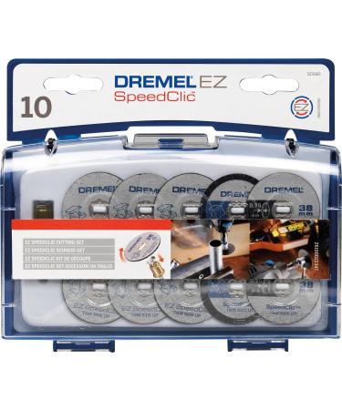 Dremel 690 EZ SpeedClic Cutting Wheels Set - Accessory Kit With 10 Rotary Tool Cutting Discs And Mandrel