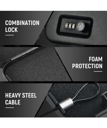 GLORYFIRE Portable Pistol Safe with Combination Lock - Medium Size for Car, Home, Office - Multi-Use Gun Safety Box - Buy Online on SooperMarket.com