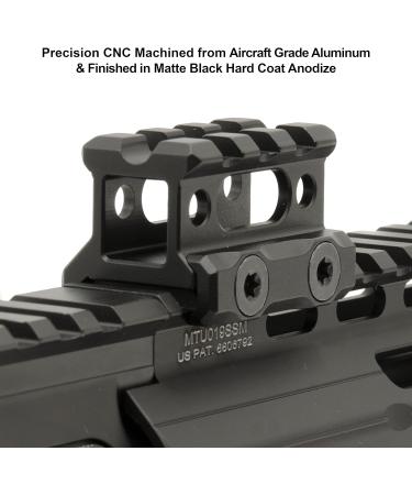 UTG Unisex Super Slim Picatinny Riser Mount - 0.83 Height 3 Slots Black - Ideal for International Shipping - Buy Online on SooperMarket.com