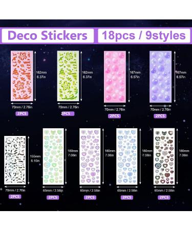 HINZIC 18 Sheets Kpop Photocard Stickers Set - Colorful Glitter Korean Deco Stickers for Scrapbook DIY Crafts - Buy Online on SooperMarket.com